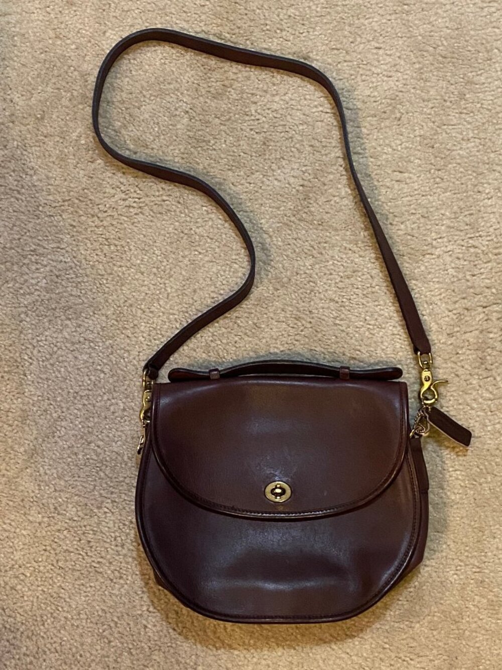Vintage Coach Plaza Bag Crossbody Leather